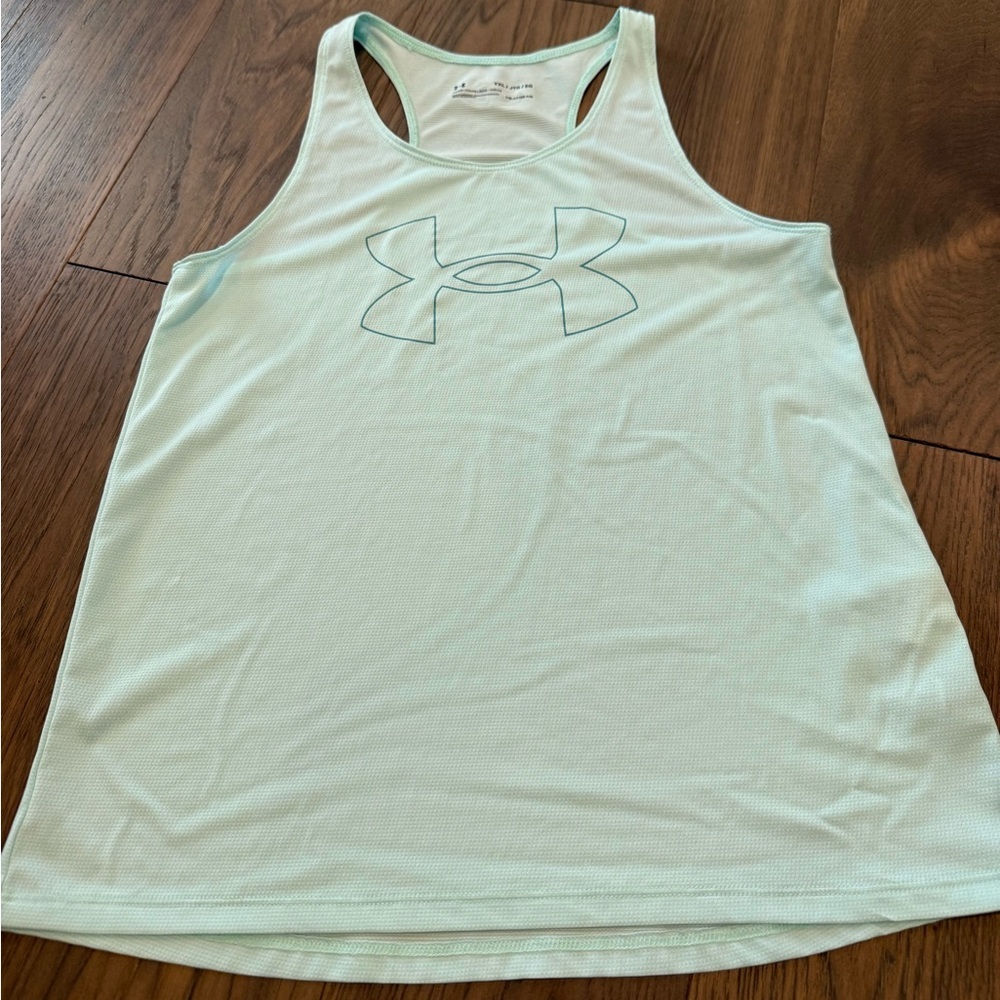 Under Armour Mint Green Tank Top Girls XL NWOT